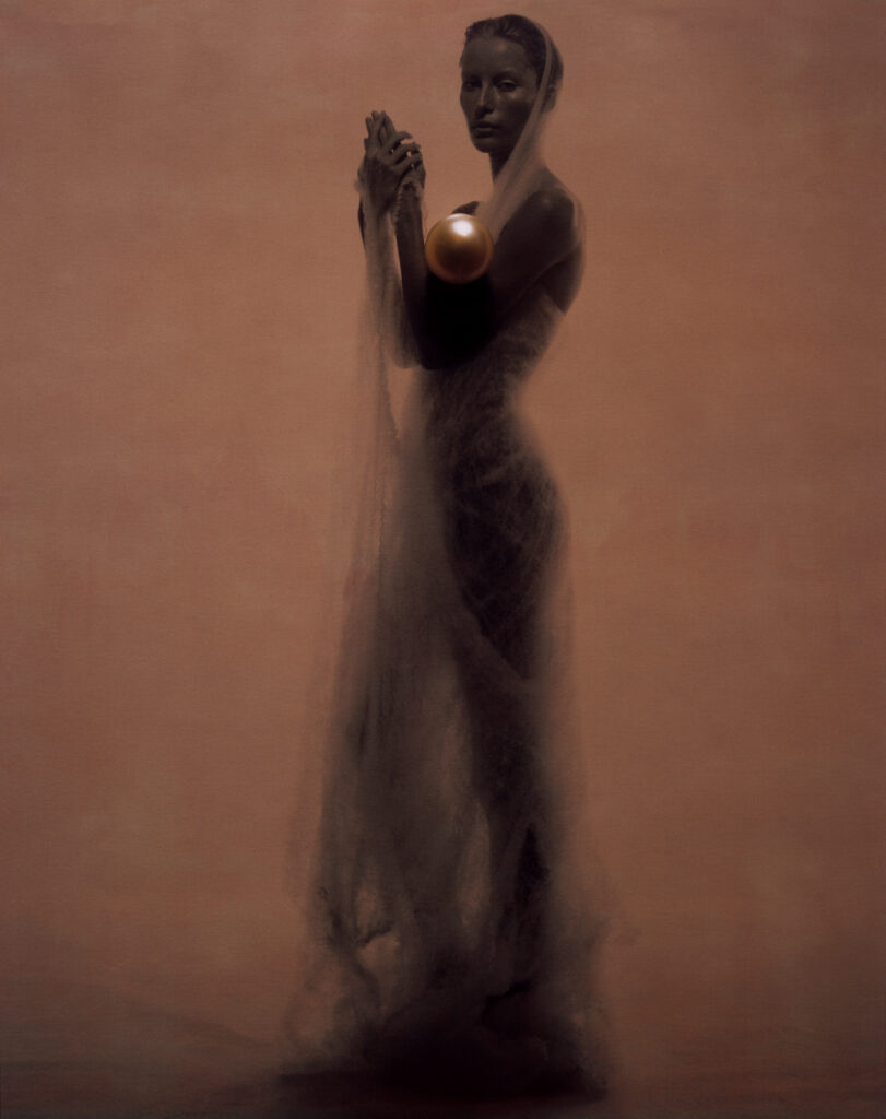 Woman dancing with pearls Pictures by Giovanni Gastel