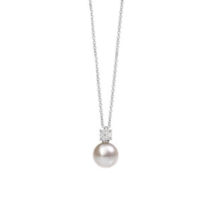 My song pendant with freshwater pearl and diamonds