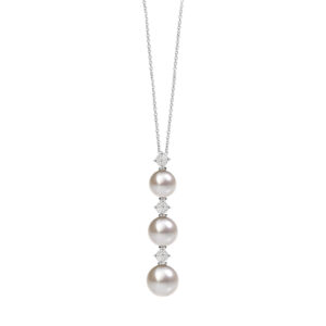 My song collection pendant with freshwater pearl and diamonds