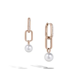 Aurum collection earrings with South Sea pearls and diamonds