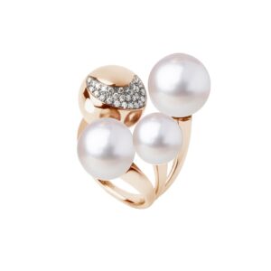Night Fever collection ring with South Sea pearls and diamonds