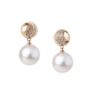 Night Fever collection earrings with South Sea pearls and diamonds