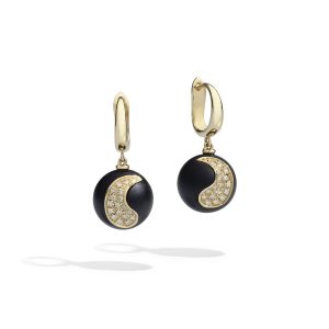 Night Fever collection earrings with Freshwater pearls jets and diamonds