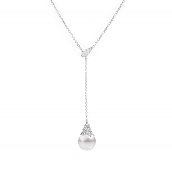 Stardust pendant in white gold South Sea pearl and diamond