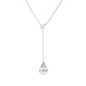Stardust pendant in white gold South Sea pearl and diamond
