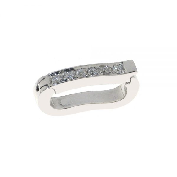 Clasp in white gold with diamonds